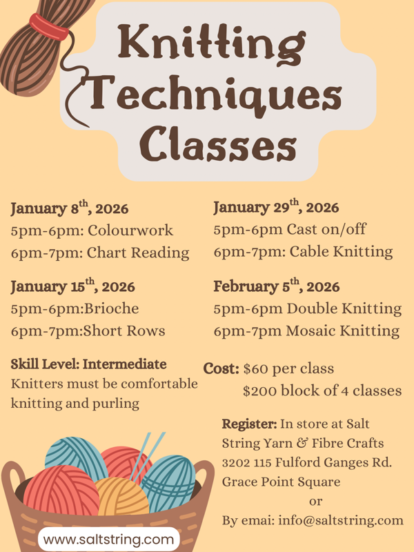 knitting techniques classes